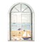 Seascape Window Wall Stencil | 3000 by Designer Stencils | Outdoor Stencils | Reusable Art Craft Stencils for Painting on Walls, Canvas, Wood | Reusable Plastic Paint Stencil for Home Makeover | Easy to Use & Clean